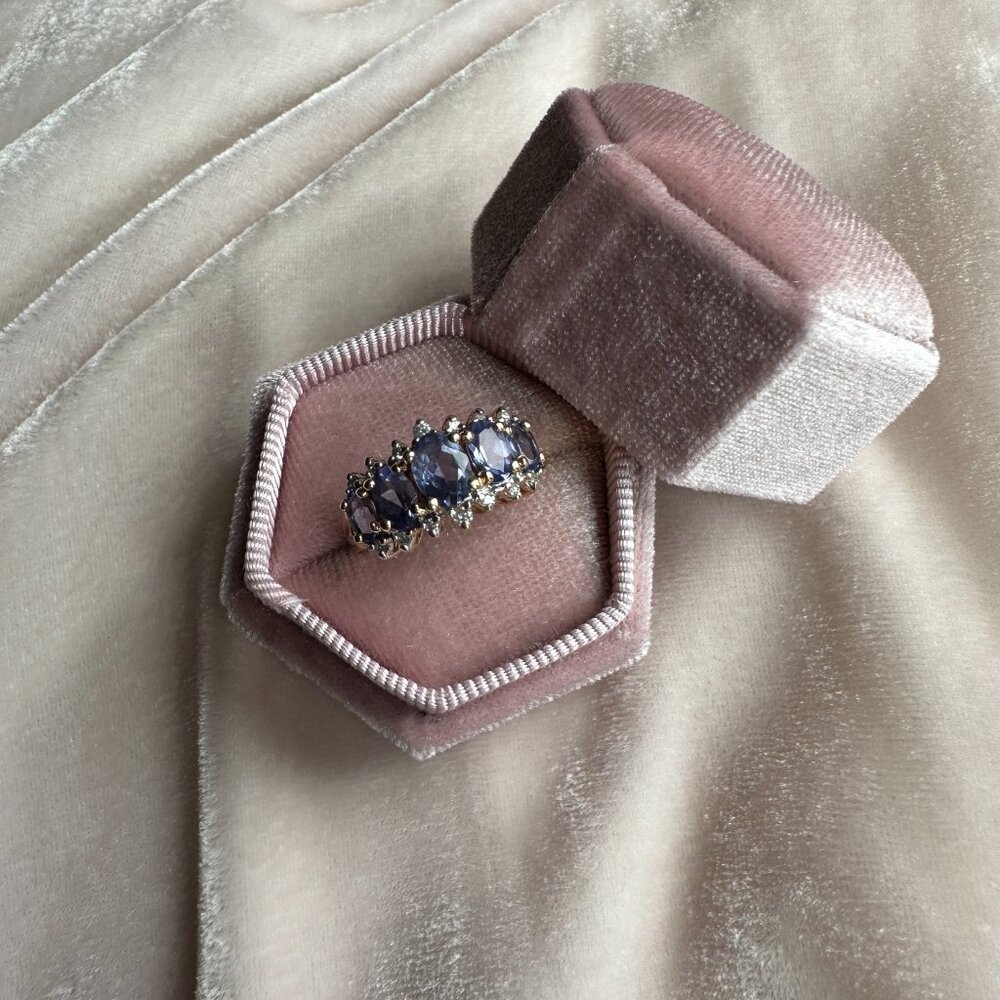 Tanzanite and Diamond Ring 14K Yellow Gold - Picture 13 of 17